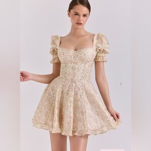 House of CB Cream Floral Mini Dress
